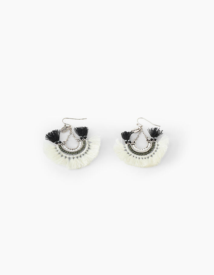 Women’s half-moon bead and tassel earrings - IKKS