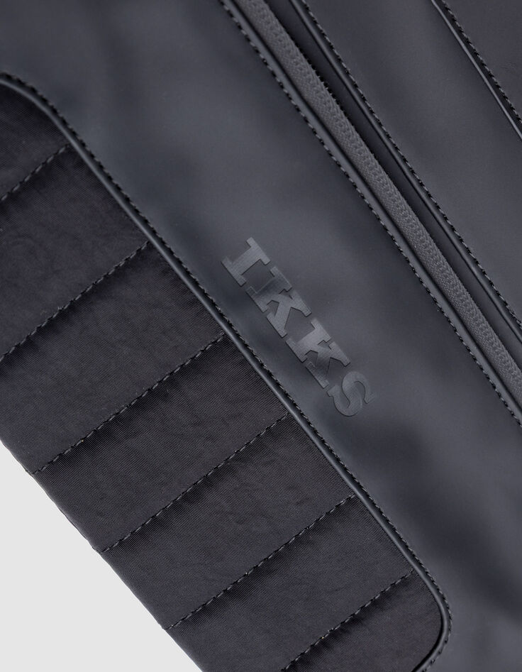 Pochette ordinateur noire nylon effet gomme Homme-4