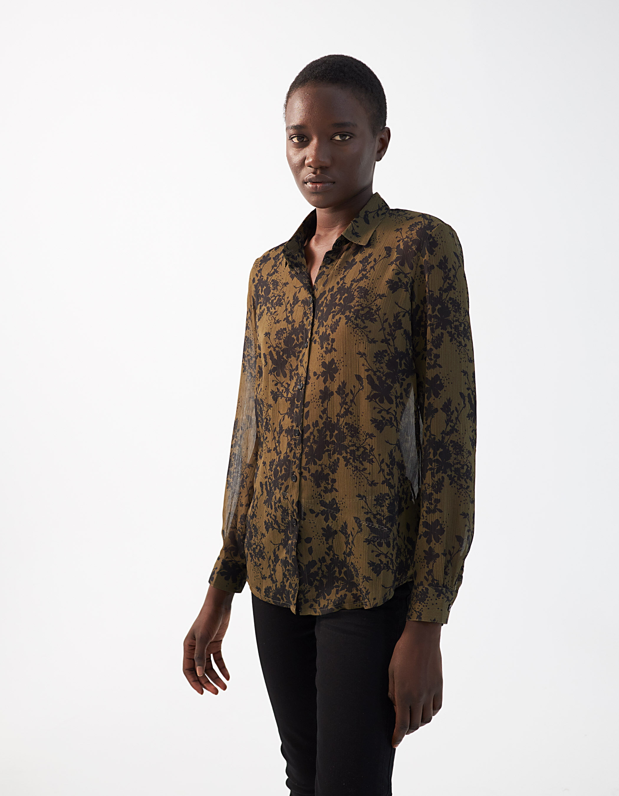 Camisa caqui mujer top