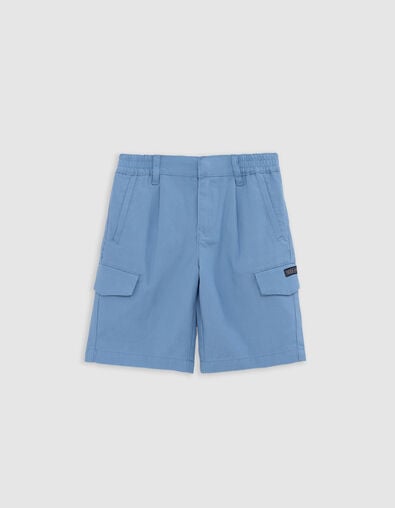 Bermudas tipo chino loose azul mix lyocell niño - IKKS