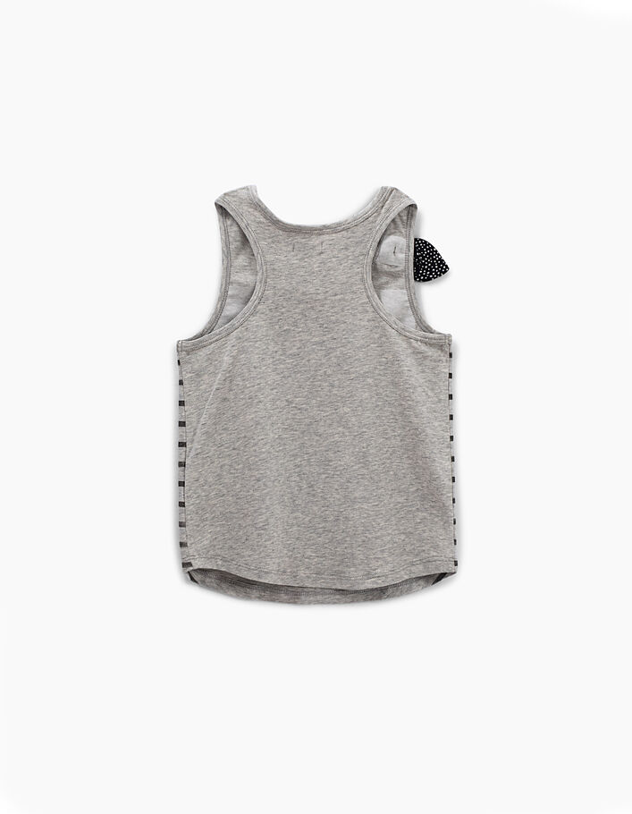 Girls’ medium grey marl vest top - IKKS