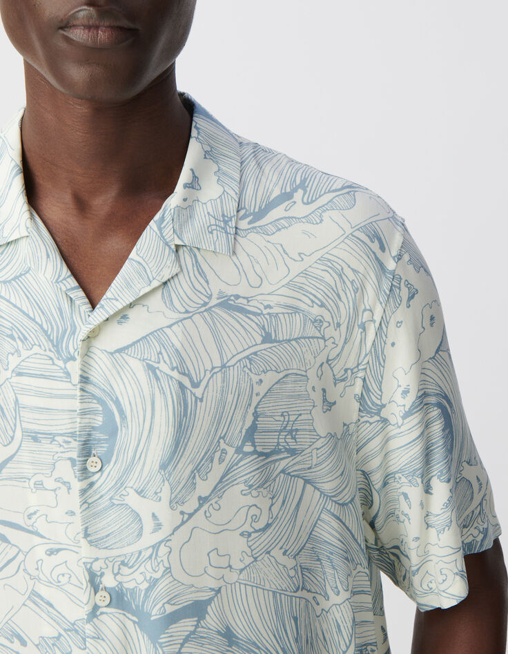 Men&rsquo;s storm REGULAR shirt with wave print-4