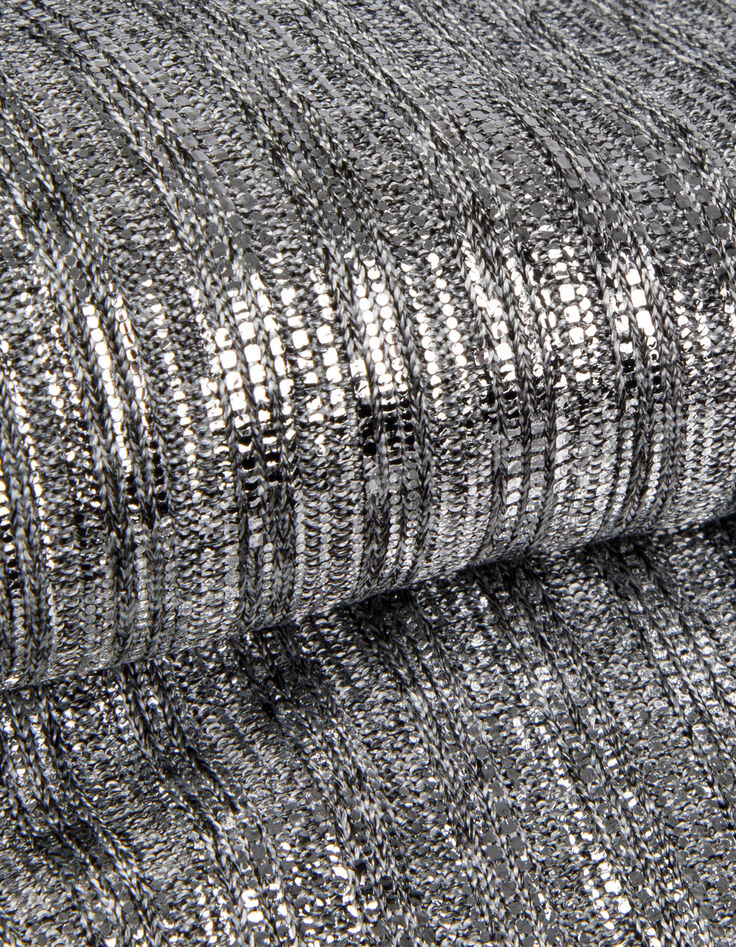 Tee-shirt sans manches gris argent&eacute; n&oelig;ud dos Femme-8