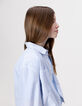 Blue striped shirt spirit jacket girl-2