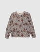 Women’s ecru sweater with paisley leopard print-5