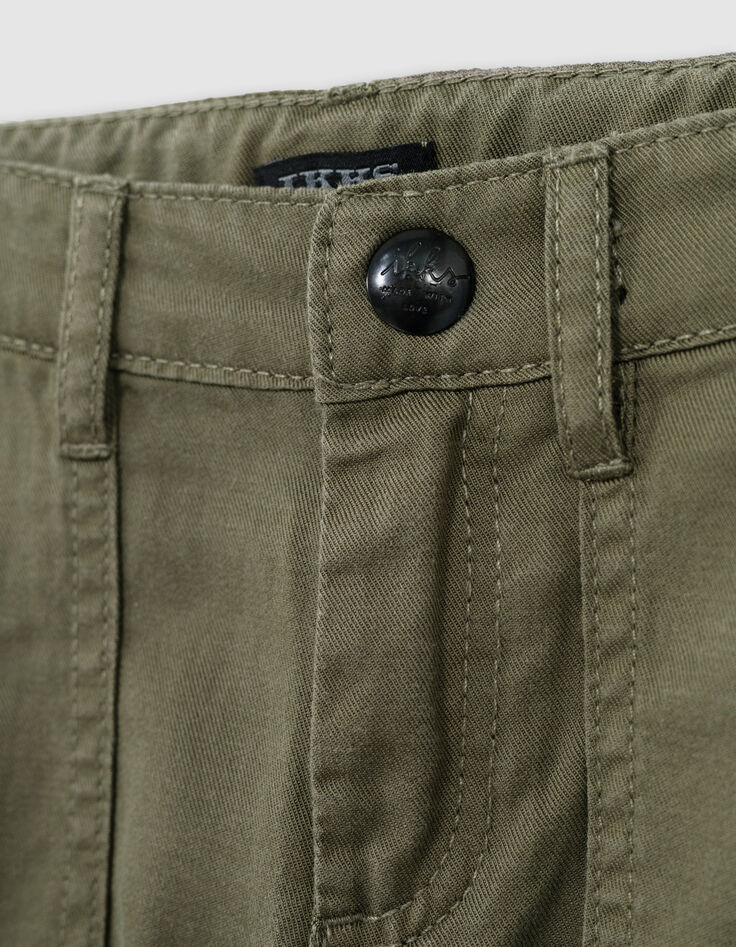 Pantalón BATTLE caqui tira fantasía bolsillo niña-5