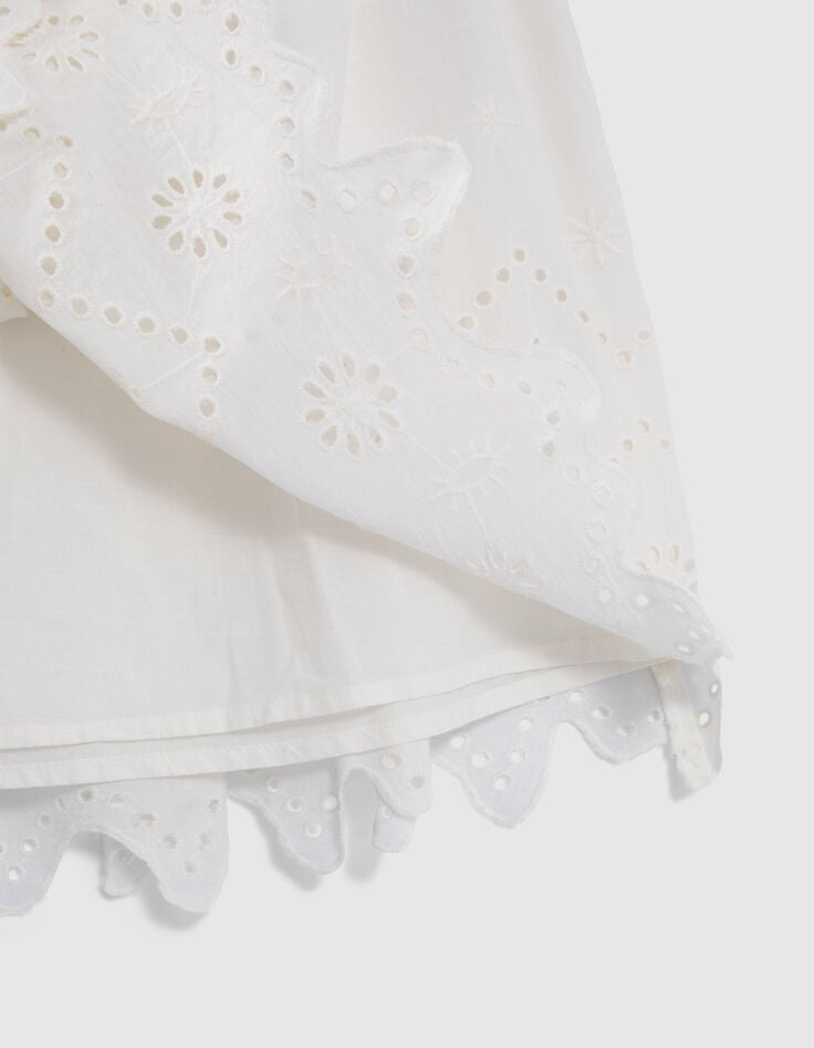 Gebroken witte rok broderie anglaise meisjes-5