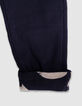 Girls’ navy XL polka dot and ribbed reversible leggings-5