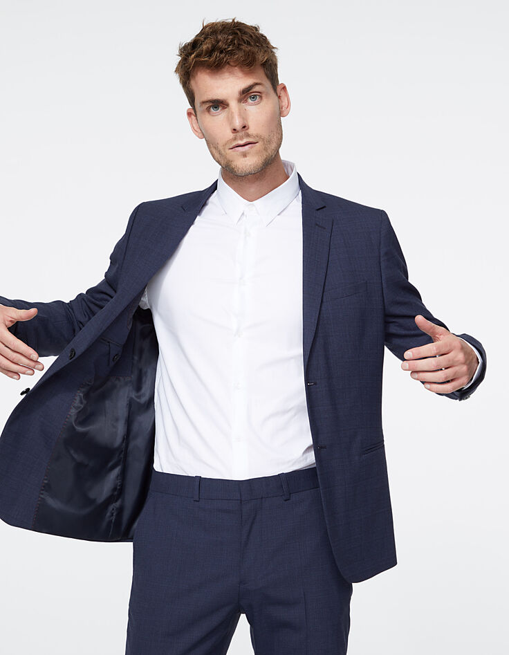 Camisa REGULAR blanca tejida detalles en el cuello Hombre-1