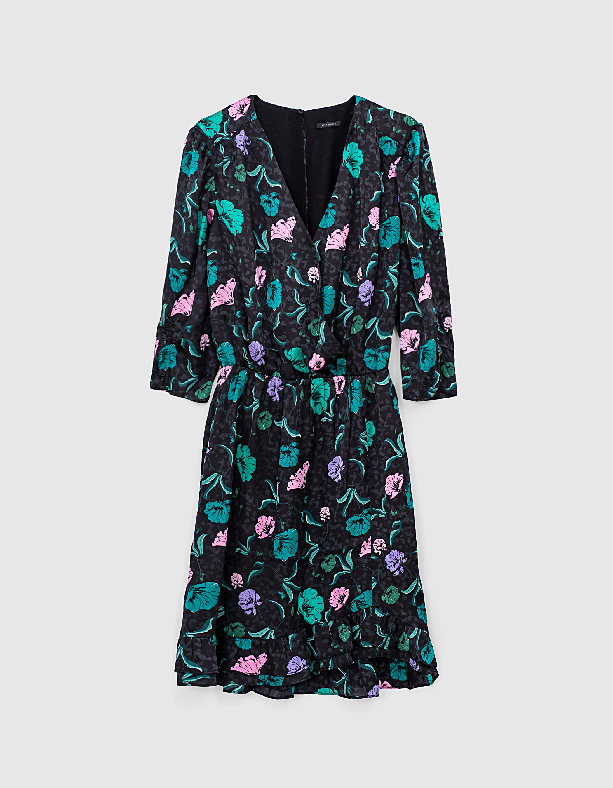 Robe cintr e fronc e imprim floral femme