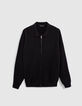 Pure Edition-Herrenstrickjacke mit Rei&szlig;verschluss, schwarz-6