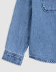 Blauw jeanshemd Waterless met kap jongens-5