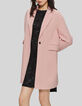 Halflange roze mantel Dames-2