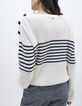 Jersey crudo punto rayas marinera mujer-3