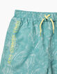 Boys' emerald leaf print swim shorts -3