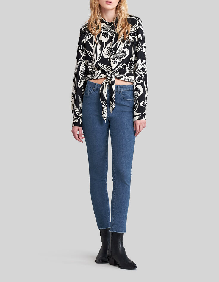 Jean slim summer blue waterless sculpt up strass dos Femme-1
