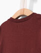 T-shirt pruimkleur jongens -4