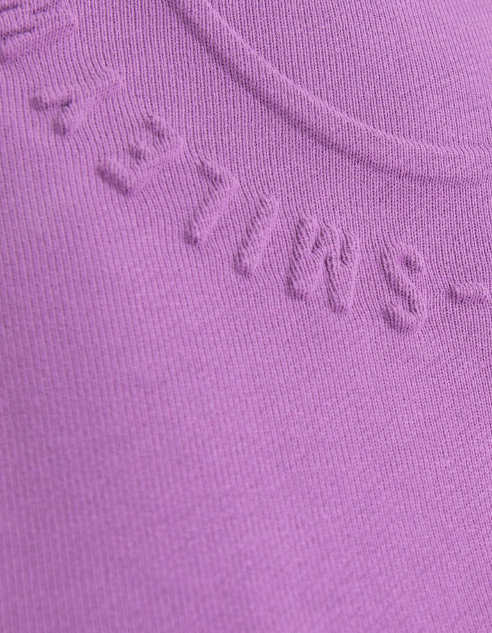 Boys’ purple sweatshirt with embossed SMILEYWORLD image - IKKS