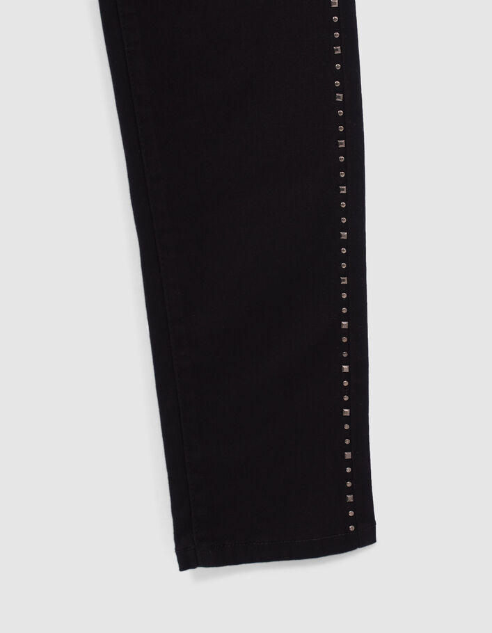 Women’s black sculpt-up slim jeans with studs down sides-5