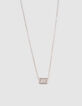 Women’s silver-tone choker with diamante-3