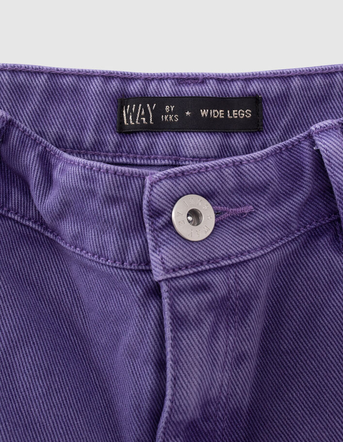 Girls’ purple upcycled WIDE LEG jeans-3