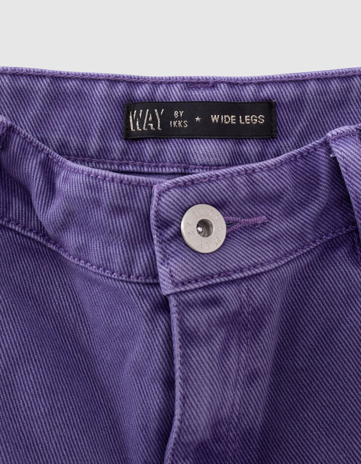 Vaqueros wide leg violetas reciclados niña-3