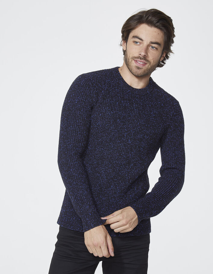 Men's marl blue sweater - IKKS