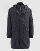 Men’s navy nylon parachute-style 2-in-1 parka-6