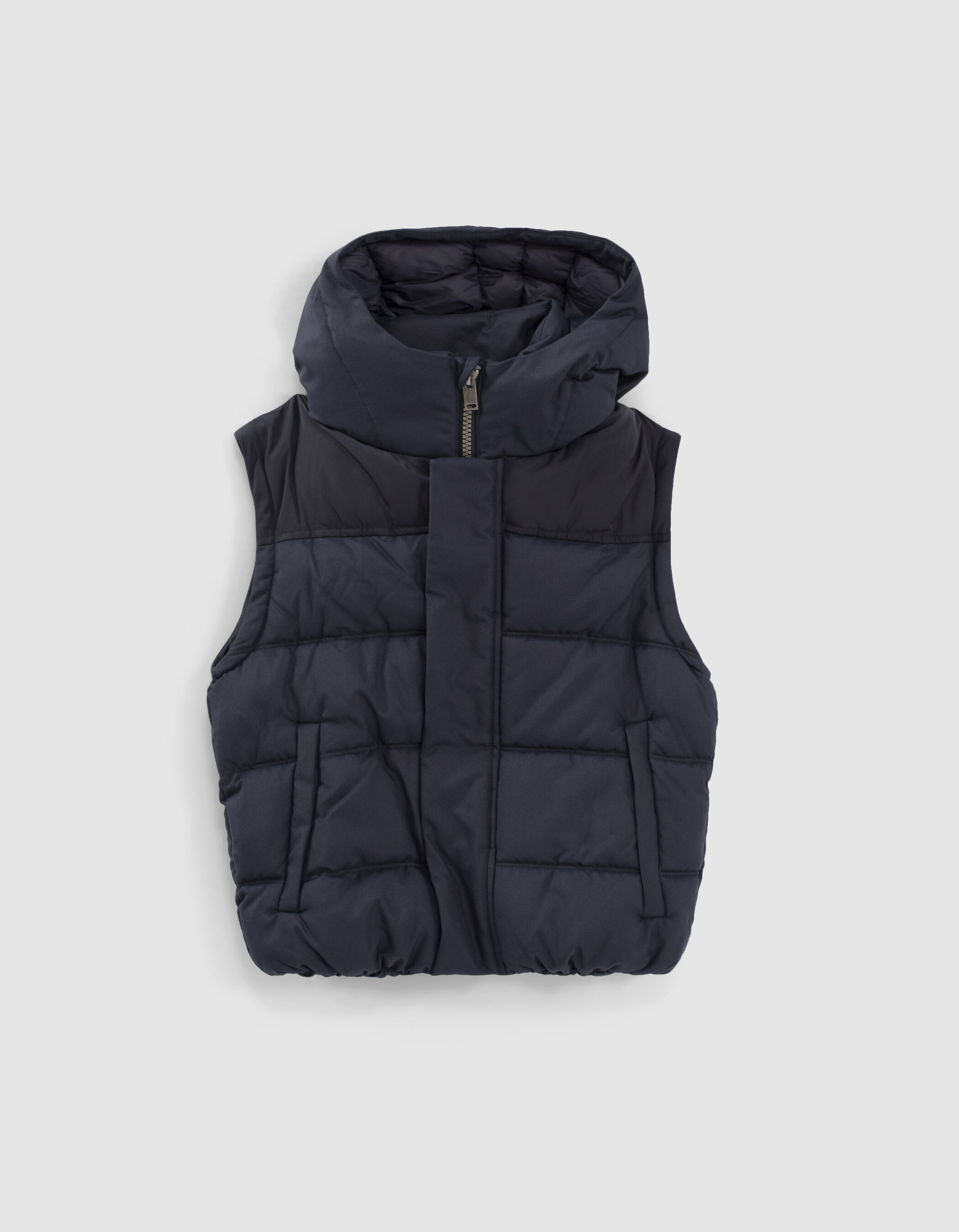 Doudoune navy bi matiere matelassee garcon