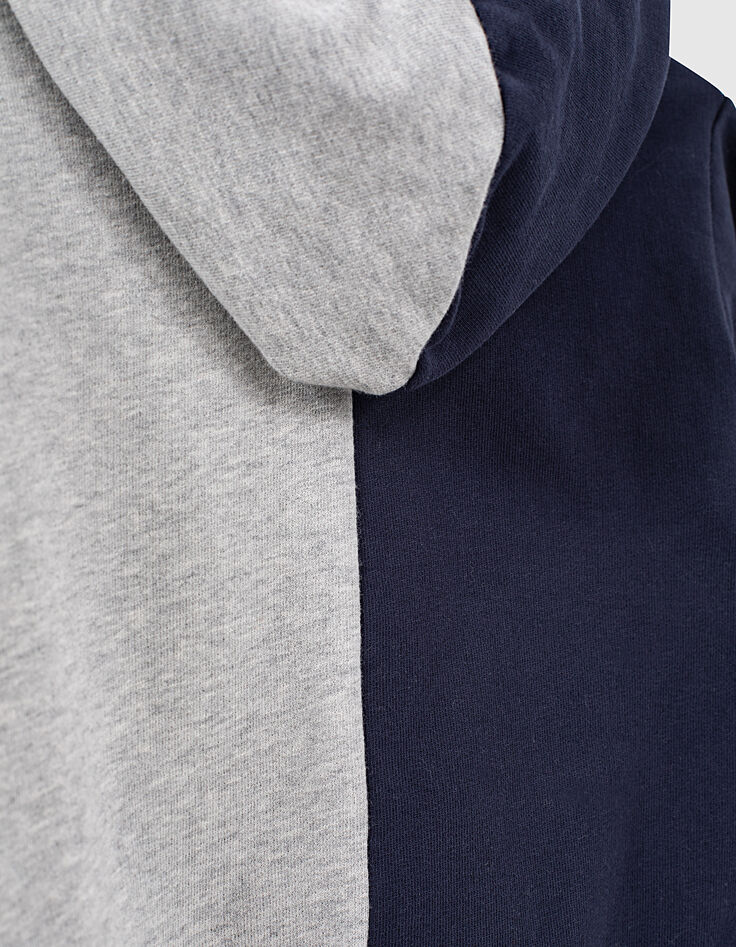 Sweater navy en blauw Collegestijl met kap jongens -5 Sweater navy en blauw Collegestijl met kap jongens -5