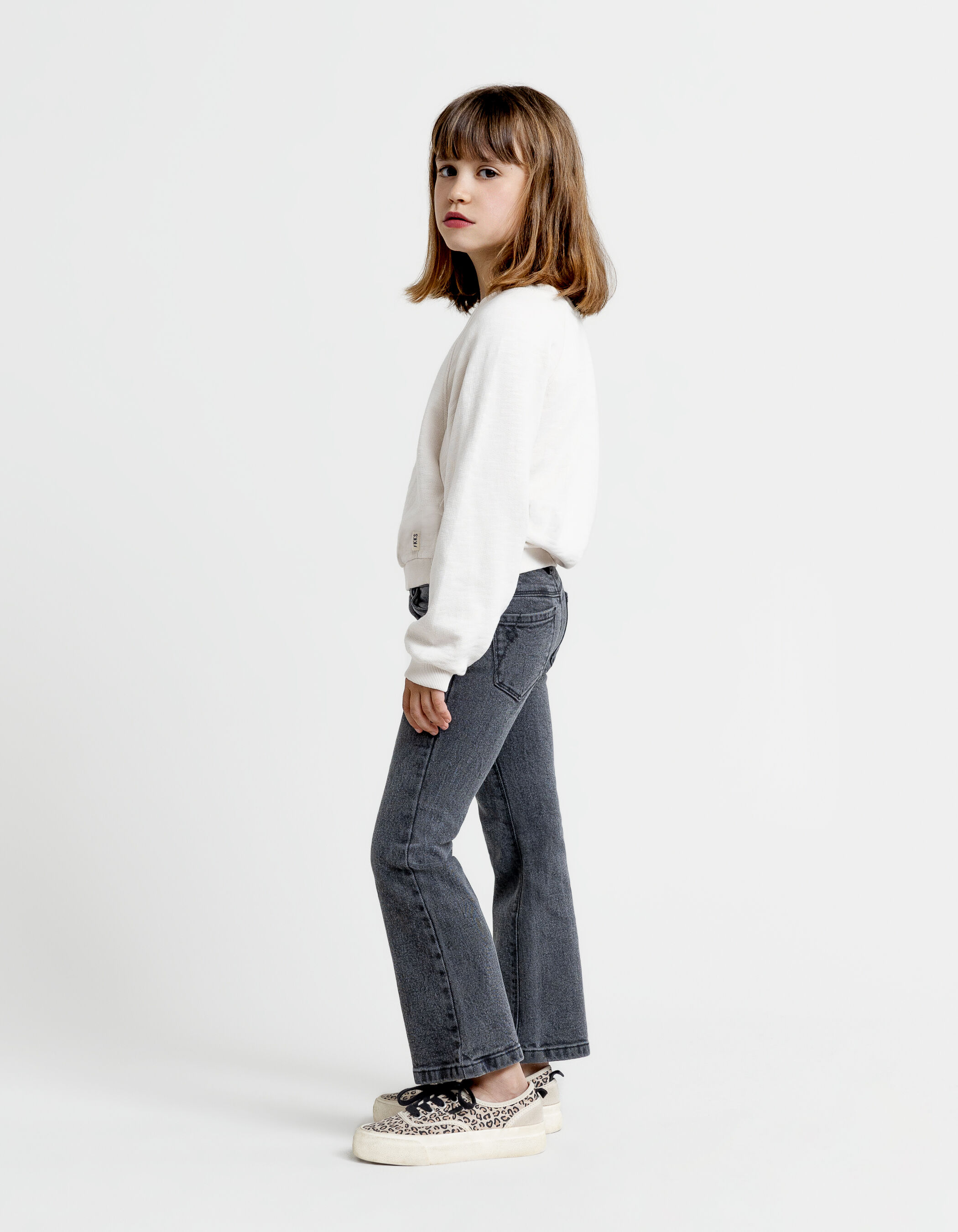 Jean flare gris outlet