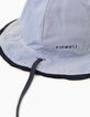 Chapeau réversible navy et rayé bébé fille-6