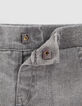 Graue BATTLE-Jeans für Babyjungen, Rippbund an der Taille-6