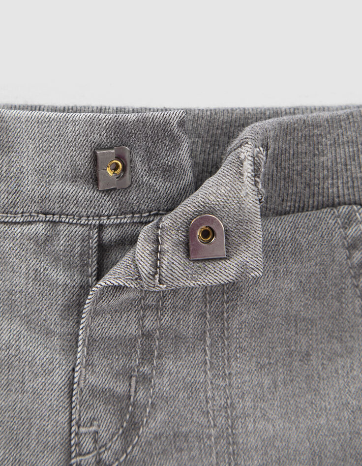 Graue BATTLE-Jeans für Babyjungen, Rippbund an der Taille-6