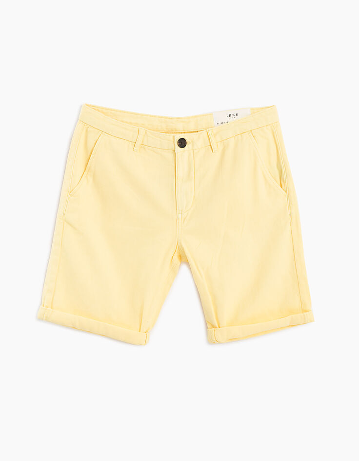 Bermuda jaune en lin homme-1