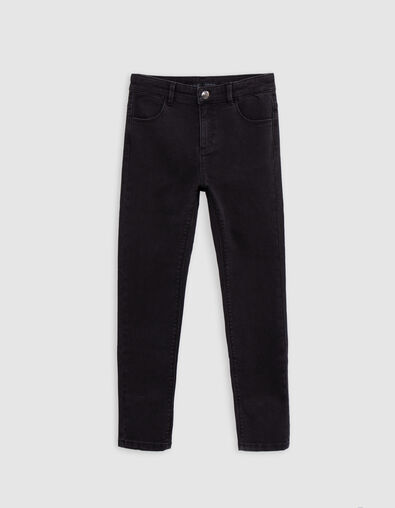 SLIM vaqueros pitillo negros-cinturón de niña - IKKS