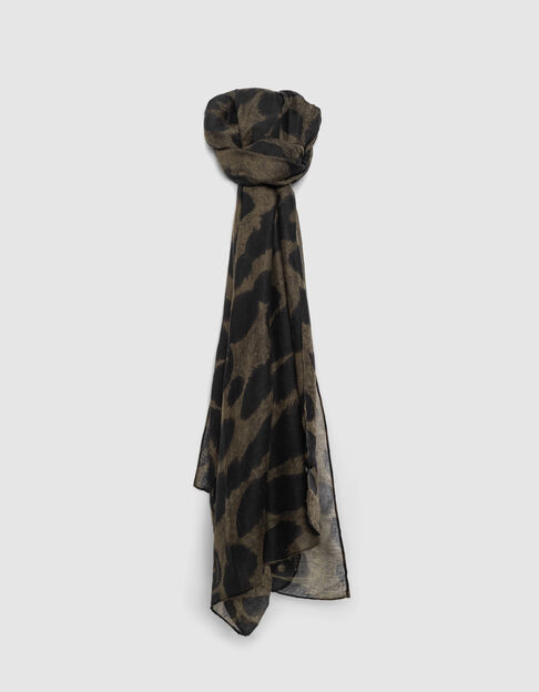 Fular caqui calaveras animal print hombre - IKKS