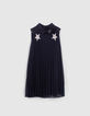 Vestido navy plisado ni&ntilde;a-1