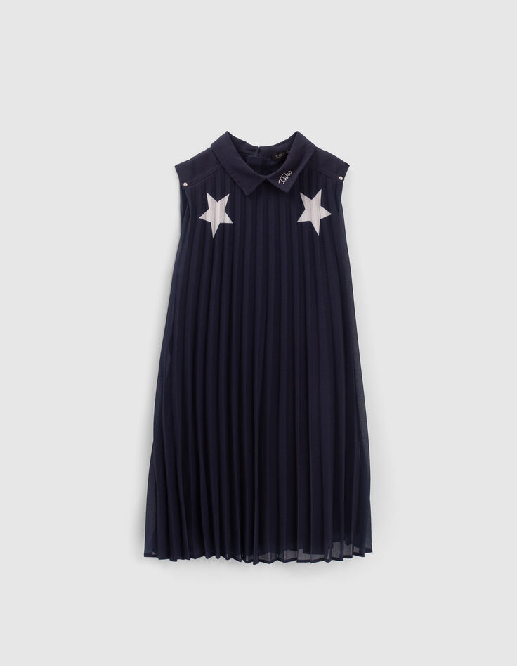 Vestido navy plisado ni&ntilde;a-1