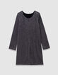 Schwarzes figurbetontes Mädchenkleid Milano-Strick-5