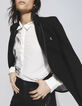 Pure Edition schwarzer Damenblazer mit Lederrevers-4
