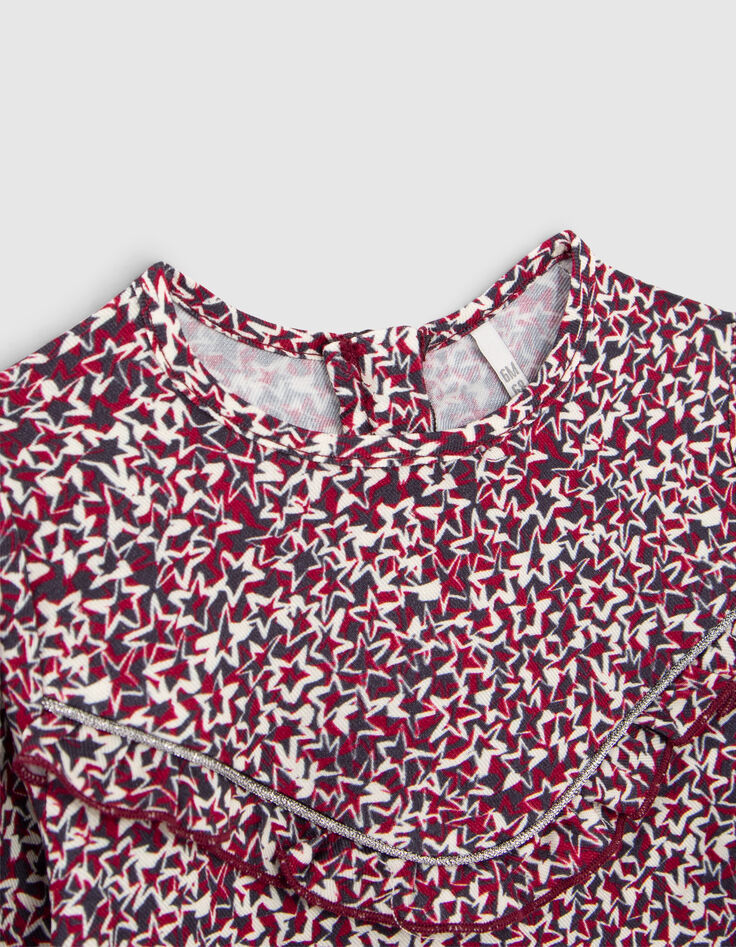 Baby girls’ ecru Ecovero® blouse with star print-2