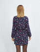 Vestido azul marino estampado floral Preppy I.Code-3