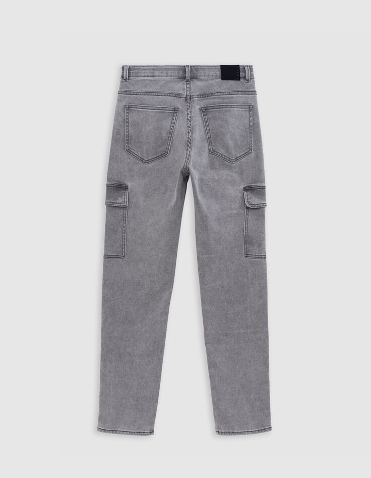 Jean BATTLE gris Waterless maille knitlook garçon-6