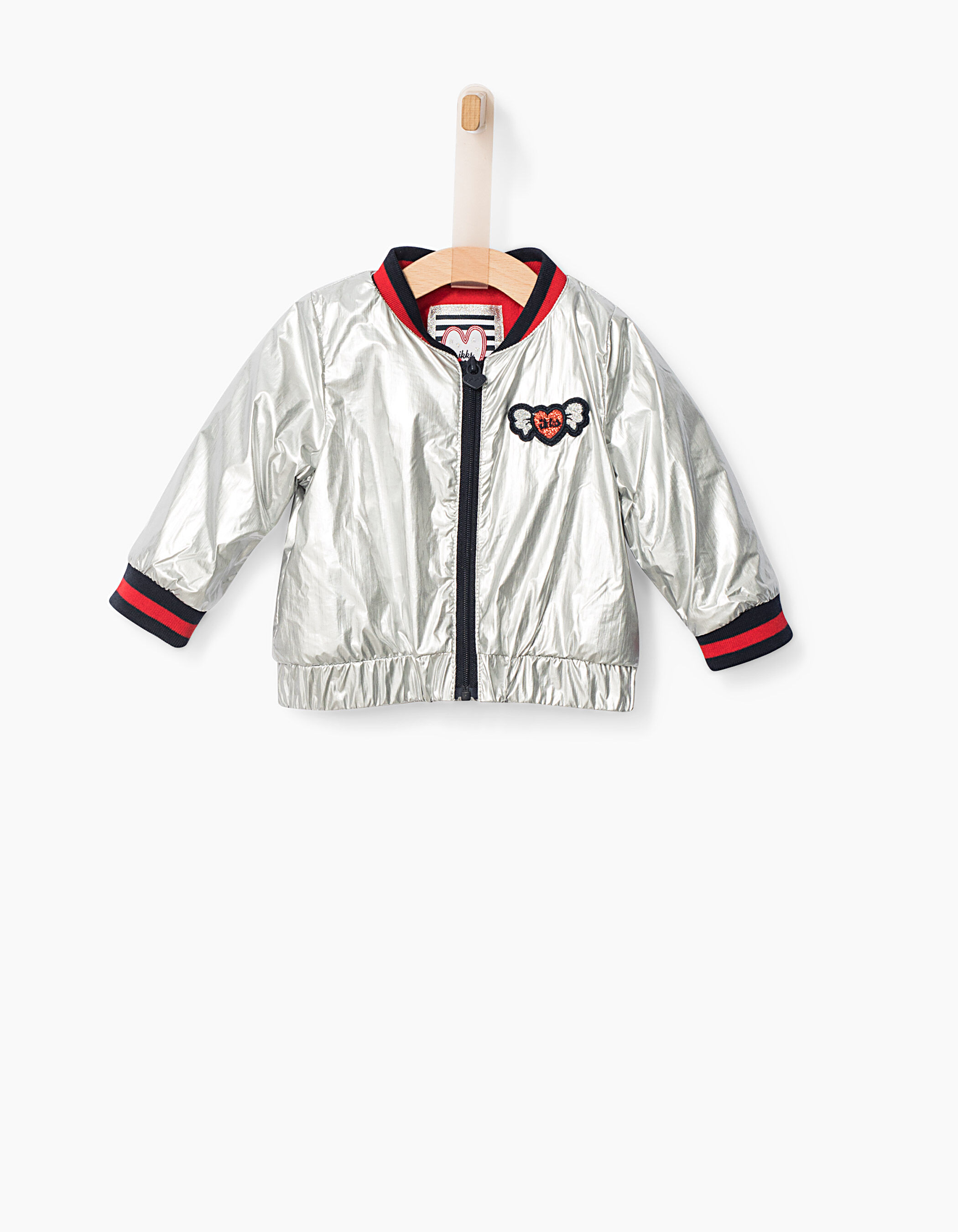 Blouson teddy argent double polaire bebe fille IKKS