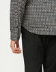 Chemise slim marine coton bio imprimé minimaliste Homme-6