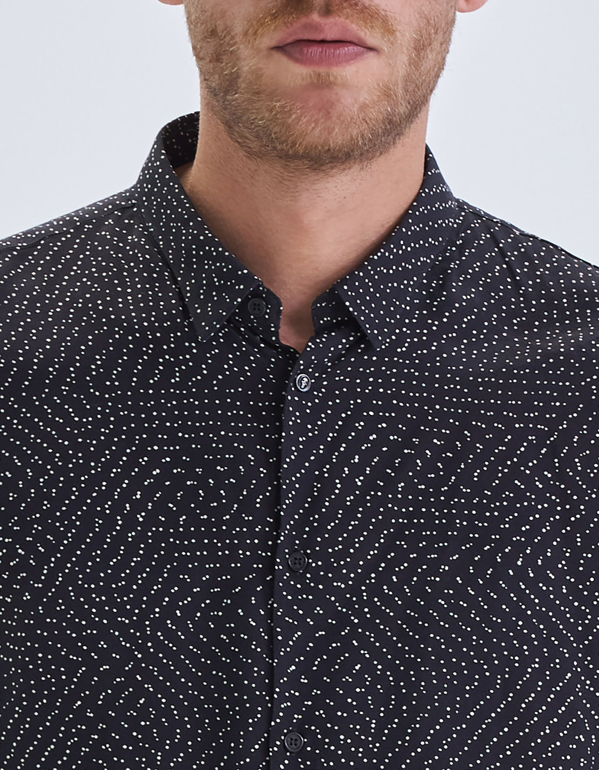 Chemise à pois homme outlet