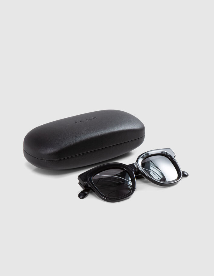 Women’s black oversize butterfly frame sunglasses-5