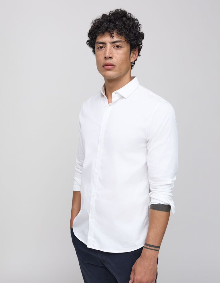 Chemise SLIM blanche EASY CARE Homme-5