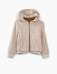 Boys’ beige marl and sienna marl reversible jacket-5